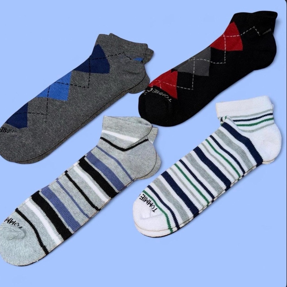 Tommie Copper Men’s 4-Pack Compression Ankle Socks - 12-14.5